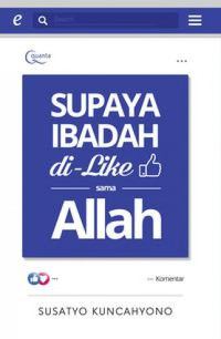 Supaya Ibadah di-like sama Allah