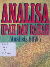 Analisa Upah dan Bahan