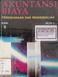 Akuntansi Biaya Perencanaan Dan Pengendalian Jilid 2