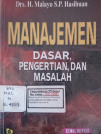 Manajemen Dasar Pengertian dan Masalah