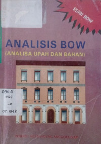 Analisis BOW (Analisa Upah dan Bahan)