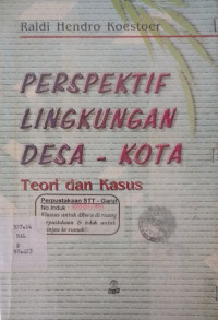 Perspektif Lingkungan Desa Kota Teori dan Kasus