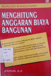 Analisis bangunan.Menghitung anggaran biaya bangunan