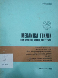 Mekanika Teknik Konstruksi Statis Tak Tentu