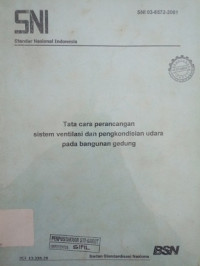 Tata Cara Perancangan Sistem Ventilasi Dan Pengkondisian Udara Pada Bangunan Gedung