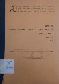 standar gorong gorong persegi beton bertulng ( box culvert)