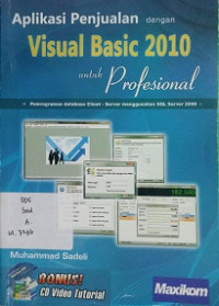 Apliksi penjualan dengan visual basic 2010 untuk profesional