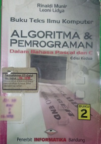 Algoritma dan Pemrograman dalam Bahasa Pascal dan C