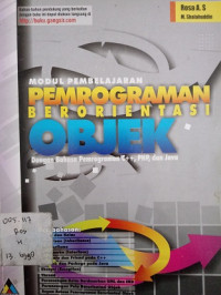 Modul Pembelajaran Pemrograman Berorientasi Objek Dengan Bahasa Pemrograman C++, PHP, dan Java