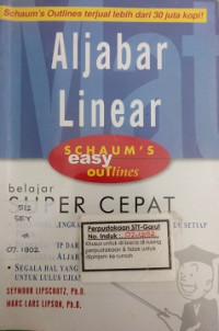 Aljabar Linear Belajar Super Cepat