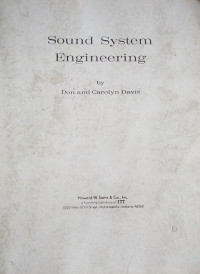 Sound System Engineering