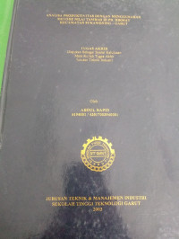 Analisa Produktivitas Dengan Menggunakan Metode Nilai Tambah di PD. Hikmat Kecamatan Sukawening