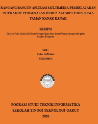 Rancang Bangun Aplikasi Multimedia Pembelajaran Interaktif Pengenalan Huruf Alfabet Pada Siswa Taman Kanak-Kanak