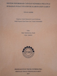 Sistem Informasi Capaian Kinerja Pegawaian di Badan Pusat Statistik Kabupaten Garut