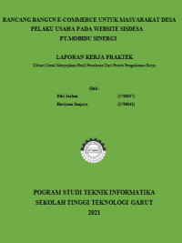 Rancang Bangun E-Commerce Untuk Masyarakat Desa Pelaku Usaha Pada Website SISDESA PT.MOBIDU SINERGI