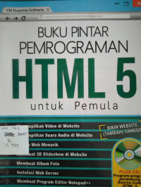 Buku Pintar Pemrograman HTML 5 Untuk Pemula