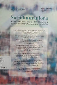 Sosiohumaniora Jurnal Ilmu-Ilmu Sosial Dan Humaniora