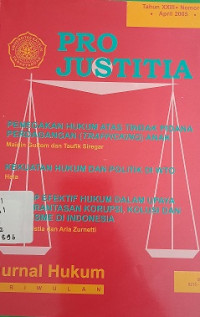 Projustitia Penegakan Hukum Atas Tindak Pidana Perdagangan (Trafficking) Anak