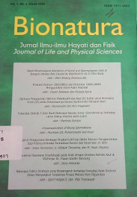 Bionatura Jurnal Ilmu-Ilmu Hayati Dan Fisik Journal Of Life and Physical Sciences