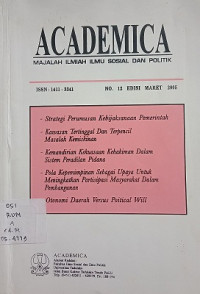 Academica Majalah Ilmiah Sosial Dan Politik