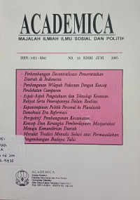 Academica Majalah Ilmiah Sosial Dan Politik