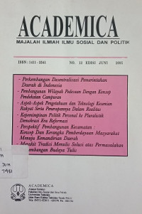 Academica Majalah Ilmiah Sosial Dan Politik