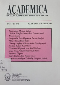 Academica Majalah Ilmiah Sosial Dan Politik