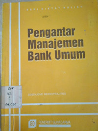 Pengantar Manajemen Bank Umum