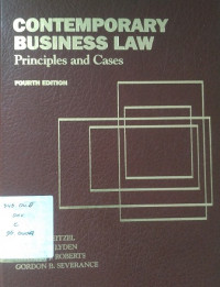 Contemporary Business Law Peincip;es And Cases