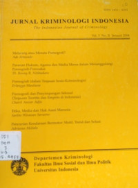 Jurnal Krimonologi Indonesia The Indonesian Journal Of Criminology