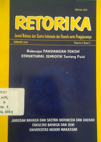 Retorika Jurnal Bahasa dan sastra indonesia dan daerah serta pengajarannya