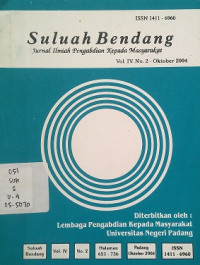 Suluhan Bendang Jurnal Ilmiah Pengabdian Kepada masyarakat