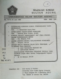 Majalah Ilmiah Sultan Agung