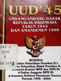 Undang-undang Dasar Republik Indonesia Tahun 1995 dan amandemen 1999