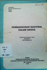 Pembangunan Nasional Dalam Angka