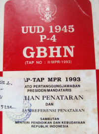 Undang-undang 1945 p-4 GBHN