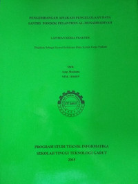 Pengembangan Aplikasi Pengelolaan Data Santri Pondok Pesantren Al-Musaddadiyah