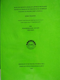 Rancang bangun aplikasi laporan transaksi penjualan barang di toko kitab al-barokah yayasan al-halim garut (yaliga)