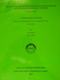 Sistem aplikasi penjualan helm menggunakan metode pengembangan traditional waterfal