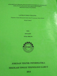 Analisis dan perancangan sistem informasi geografis kerawan panganan di kabupaten Garut menggunakan mapinfo