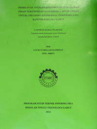 Pembuatan Aplikasi Kriptografi Pengirim Pesan Teks Dengan Algoritma Caesar Cipher Untuk Chevron Geothermal Indonesia, LTD. Kantor Darajat Garut