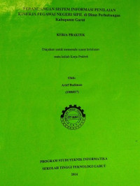 Perancangan sistem informasi penilaian kinerja pegawai negeri sipil di dinas perhubungan kabupaten garut