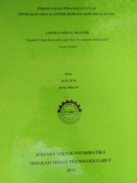 Perancangan Perangkat Lunak Penjualan Obat di Apotek Berbasis Barcode Scanner