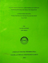 Analisis pengolahan data arsip pembukaan tabungan (studi kasus di PT. Bank Jabar Banten, tbk cabang garut)