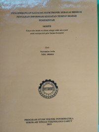 Pengembangan Katalog Elektronik Sebagai Medium penyajian Informasi Kegiatan Tempat Ibadah Pemerintah