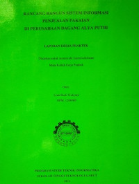 Rancang bangun sistem informasi penjualan pakaian di perusahaan dagang alya putri