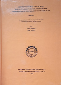 Perancangan Aplikasi Publikasi Buku dan laporan Kegiatan Berbasis Web Di badan Pusat Statistik Kabupaten Tasikmalaya