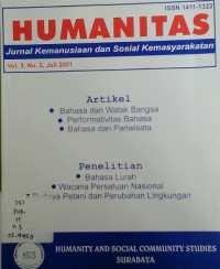 Humanitas Jurnal Kemanusiaan Dan Sosial Kemasyarakatan