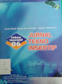 Jurnal Ilmiah Bidang Teknologi - Koperatis Wilayah IV JURNAL TEKNO INSENTIF