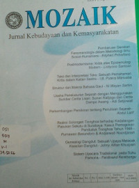 MOZAIK Jurnal Kebudayaan Dan Kemasyarakatan